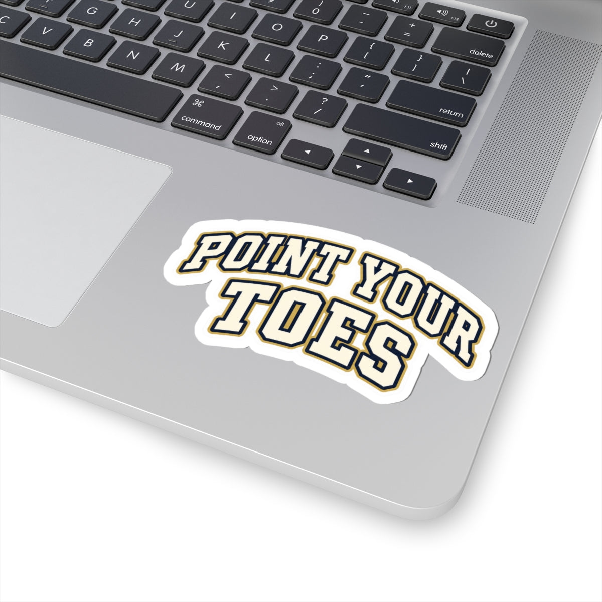 Point Your Toes Kiss-Cut Sticker — Cheerful Sport Sticker