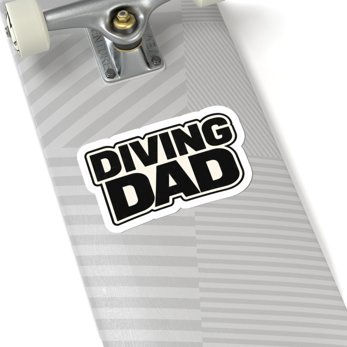 Sticker — "Diving Dad" Bold Kiss-Cut Decal (Scuba Dad Laptop Sticker)