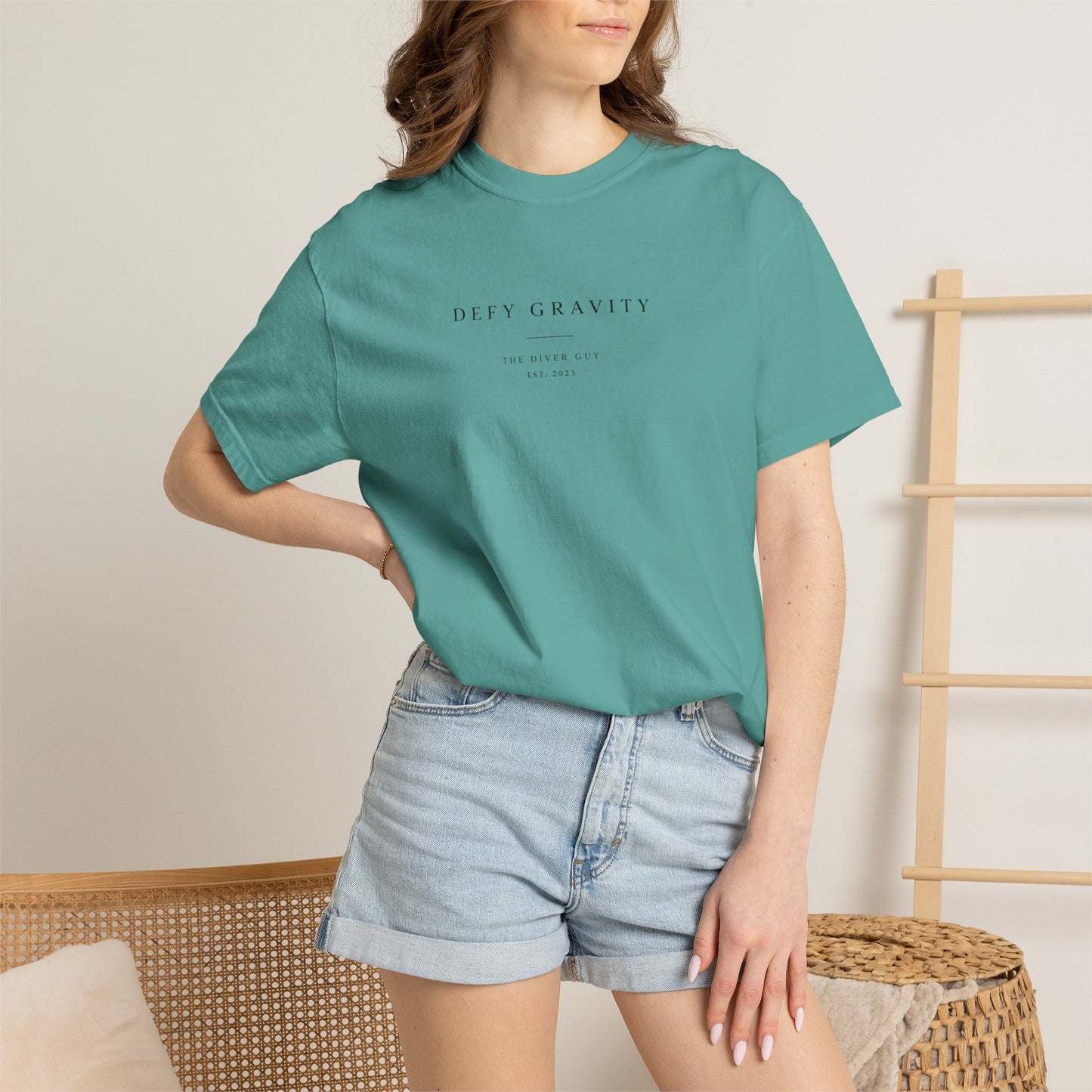 Minimal 'Defy Gravity' Graphic T-Shirt