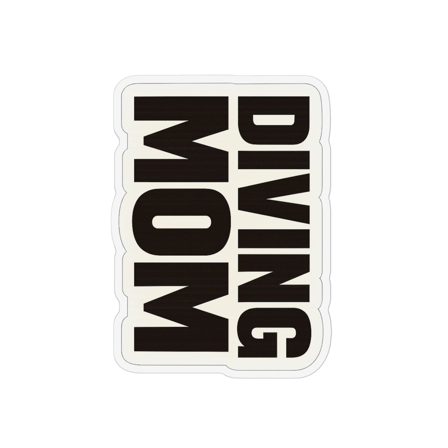Diving Mom Magnet — Bold Black Text