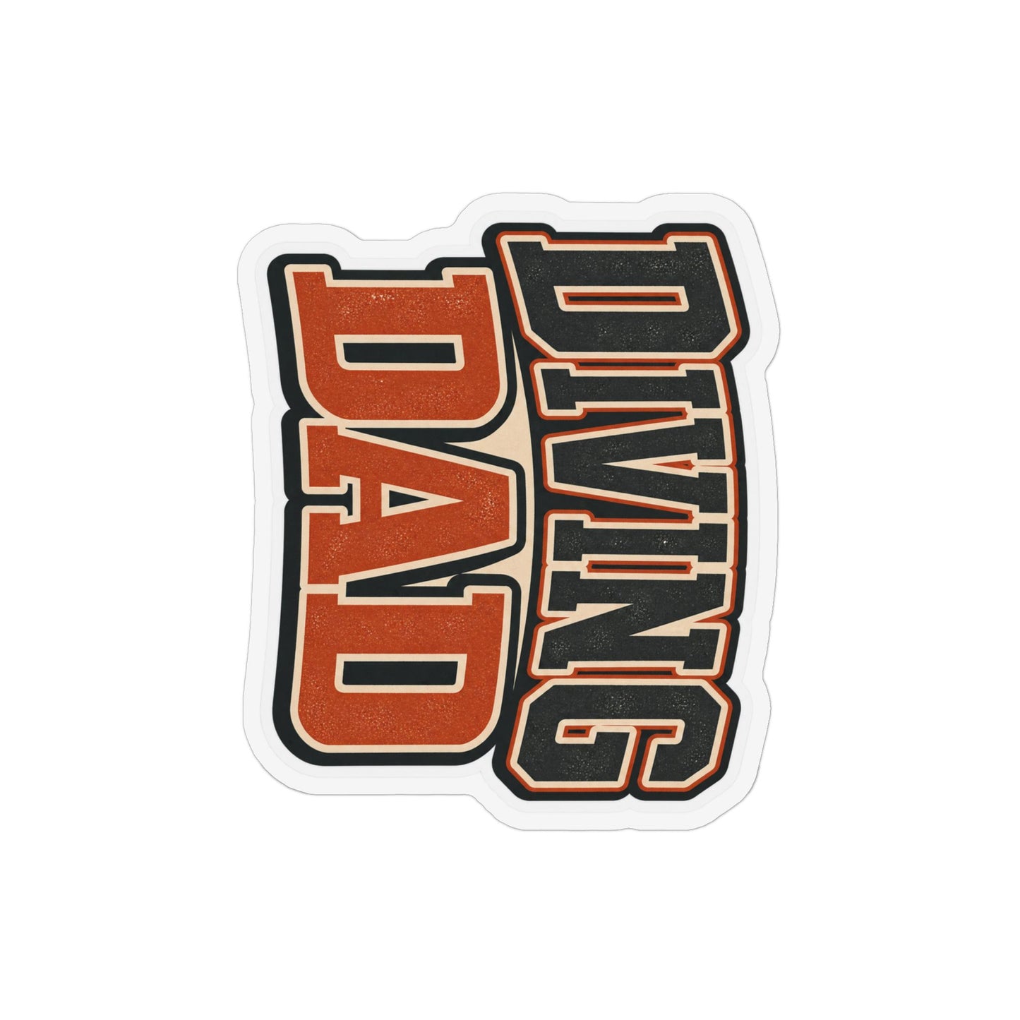 Diving Dad Magnet — Vintage Sporty Custom Shape Fridge Magnet