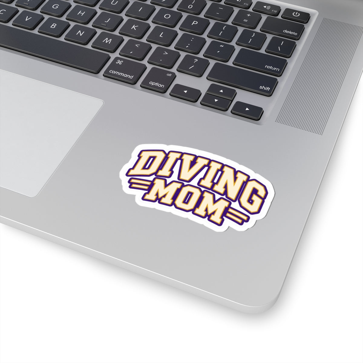 Diving Mom Sticker - Blue and Cream