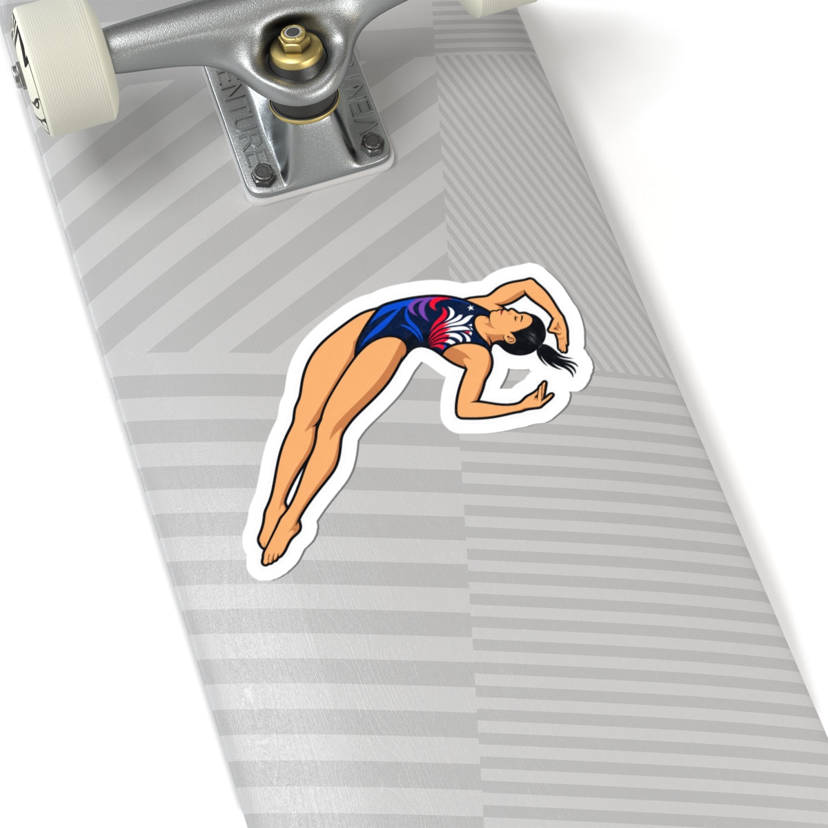 Diver Sticker — Female Mid Twist Take-off Kiss-Cut Sticker