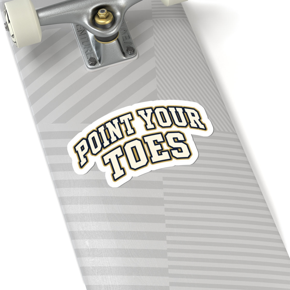 Point Your Toes Kiss-Cut Sticker — Cheerful Sport Sticker